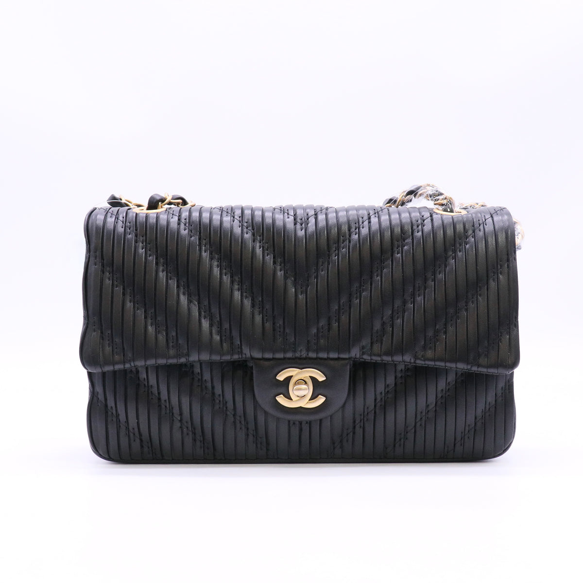Medium Coco Pleats Double Flap Bag Twins LDJ6632