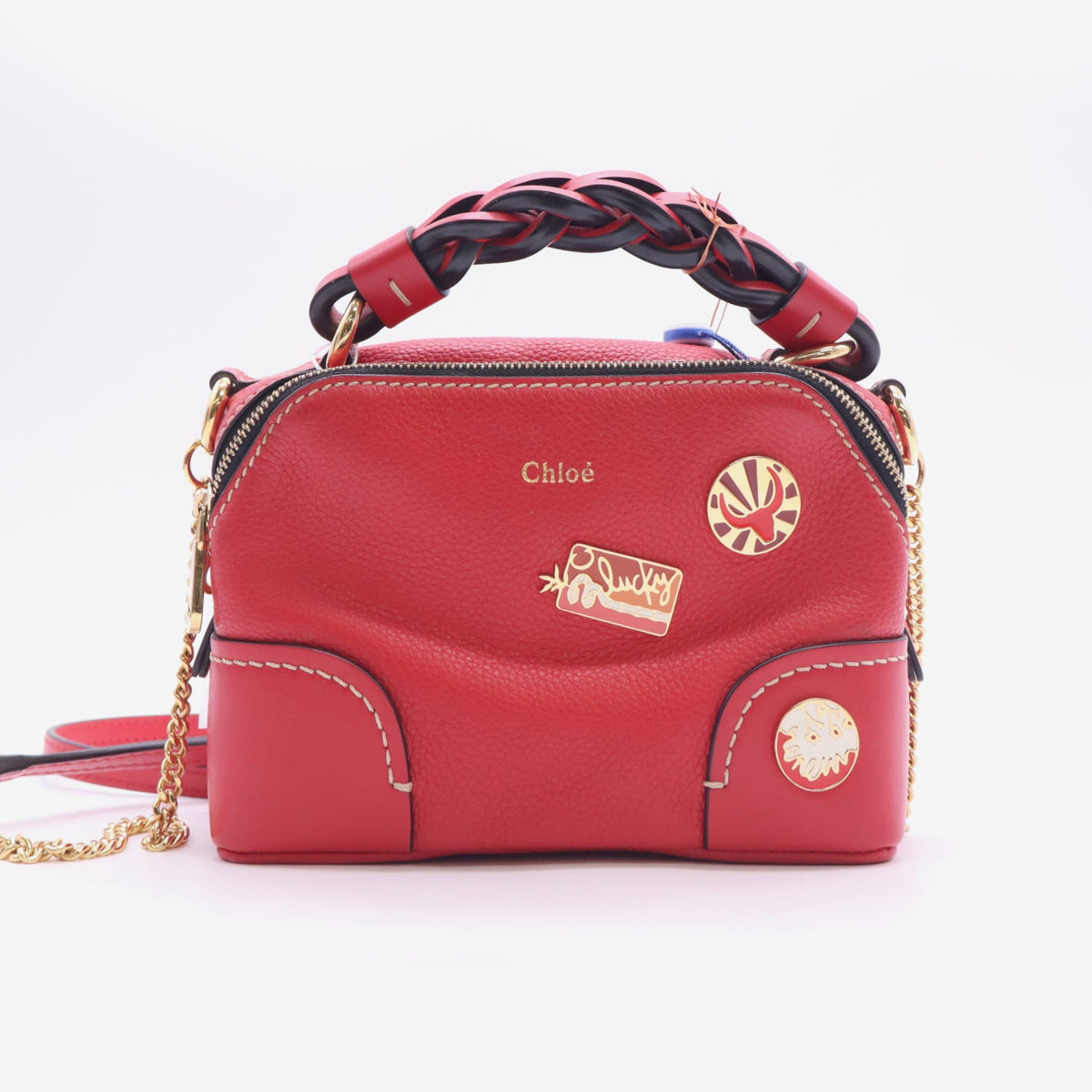 Daria Chain Bag Pin Embellished Leather Mini twins LDJ6119