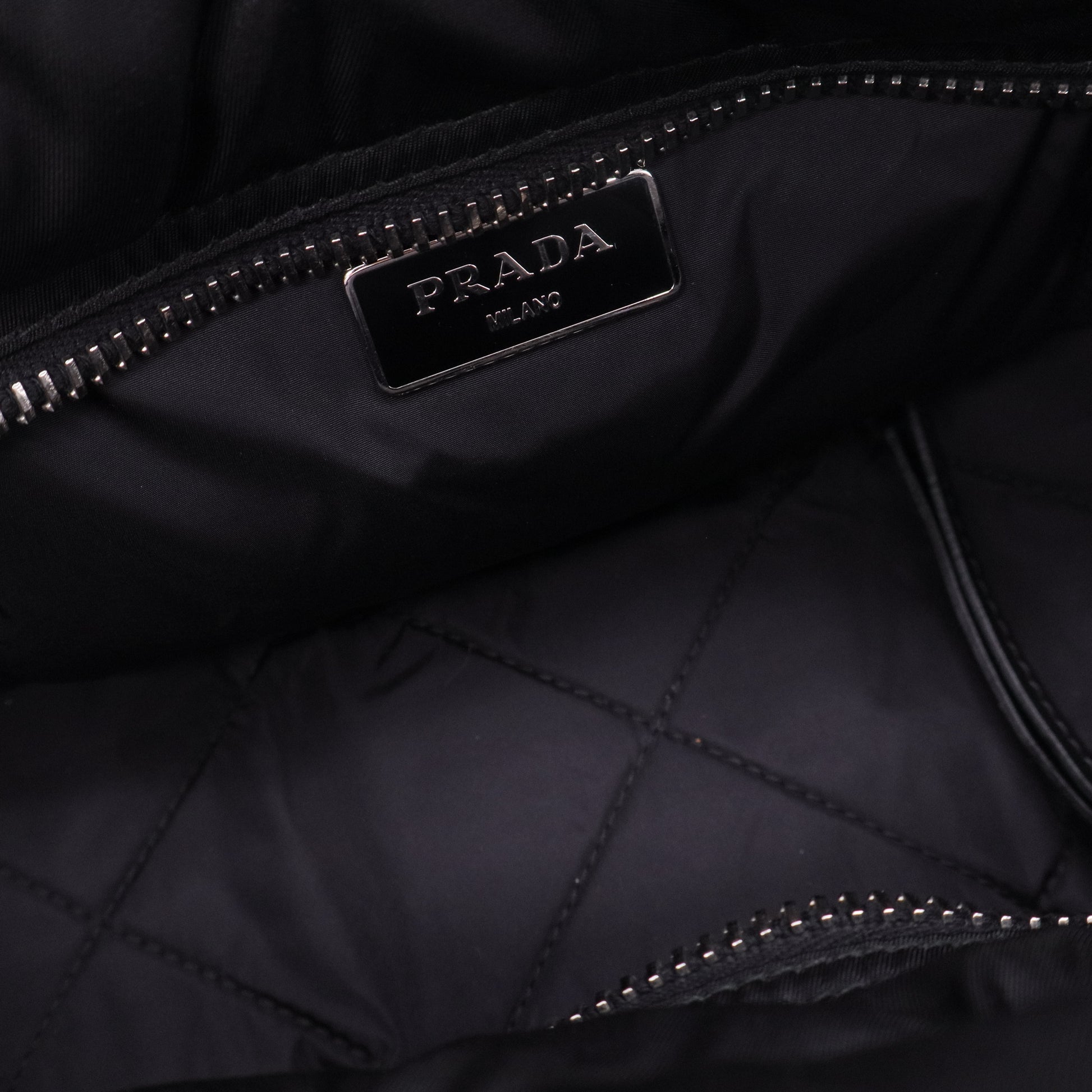 Prada Limited Edition Tessuto Nylon Bomber Tote Black twins LDJ3360