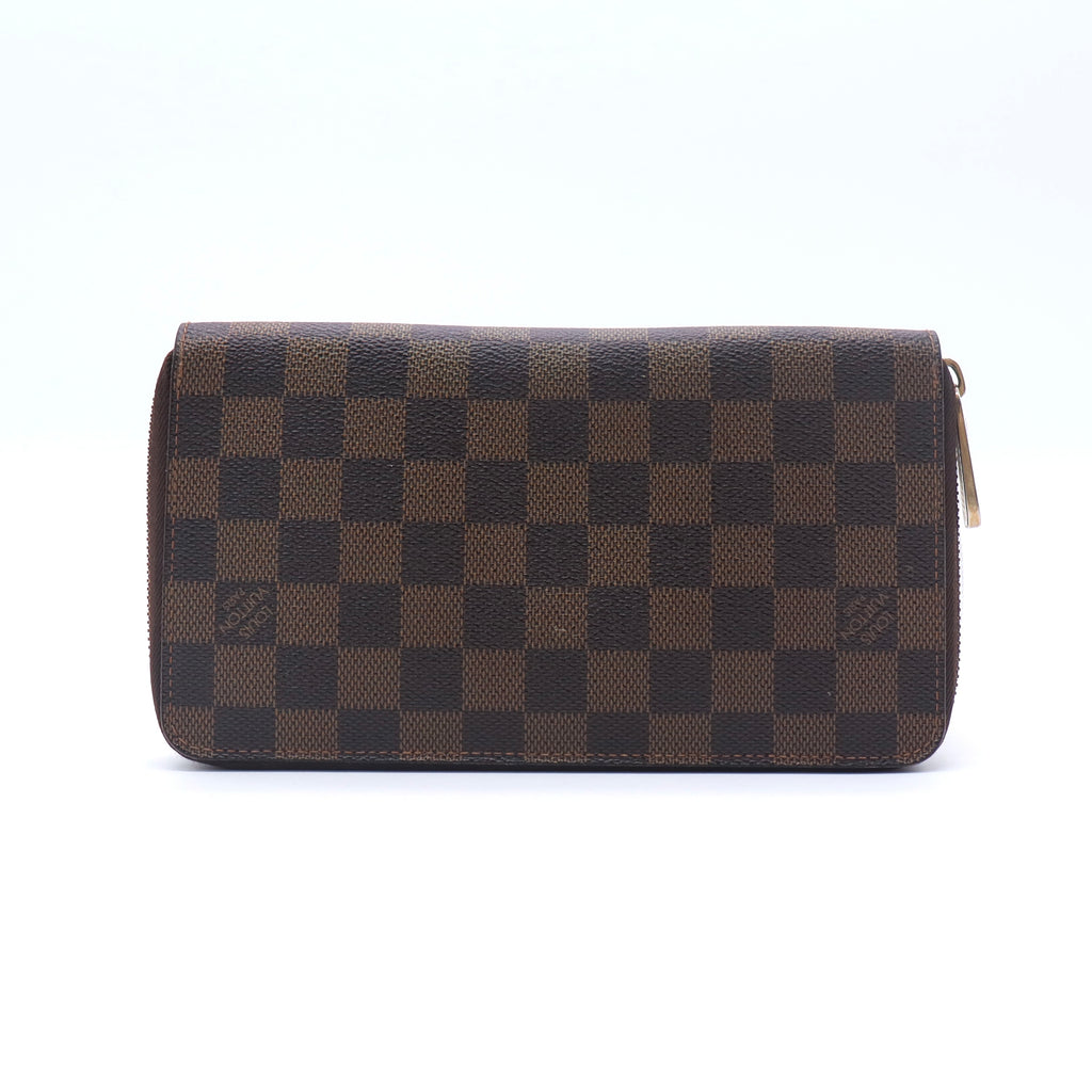 Louis Vuitton Damier Ebene Porte-Monnaie Zippe Zippy Wallet twins LDJ3395