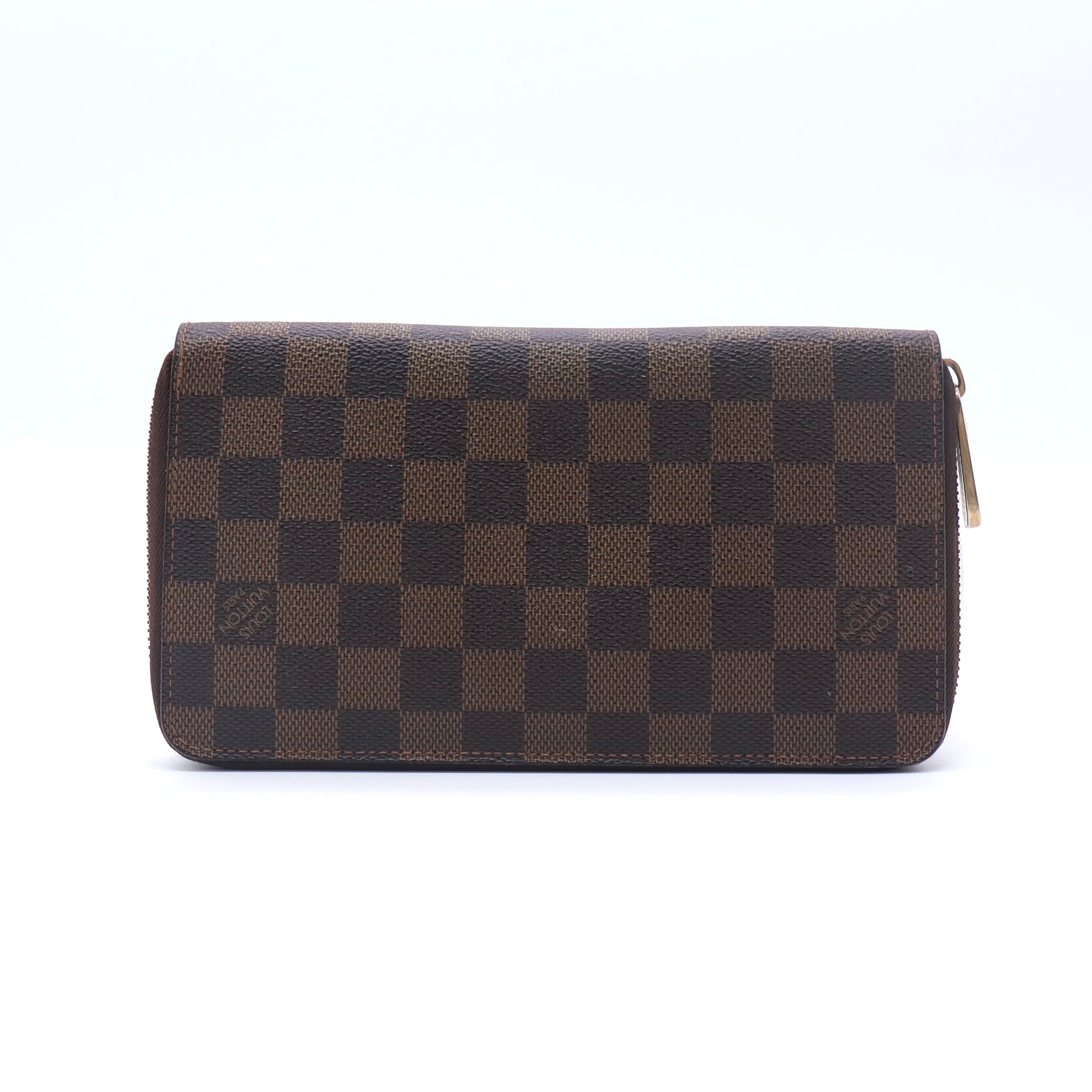 Louis Vuitton Damier Ebene Porte-Monnaie Zippe Zippy Wallet twins LDJ3395