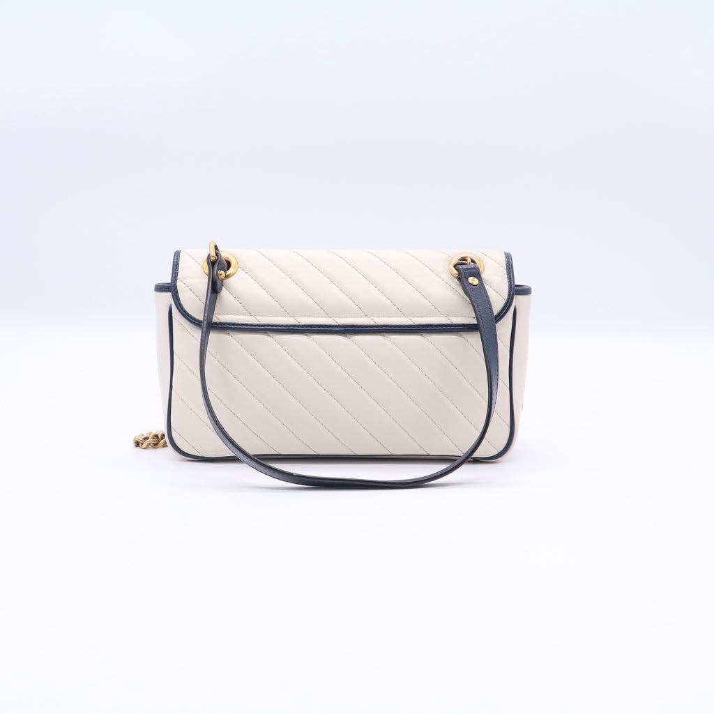 GG Marmont Flap Bag Diagonal Quilted Leather Twins LDJ3389