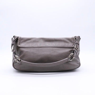 Leather Flap Shoulder Bag with Front Pockets twins