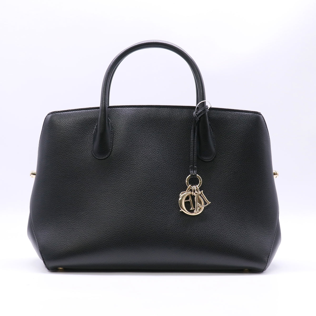 Black Leather Open Bar Tote twins LDZ1463