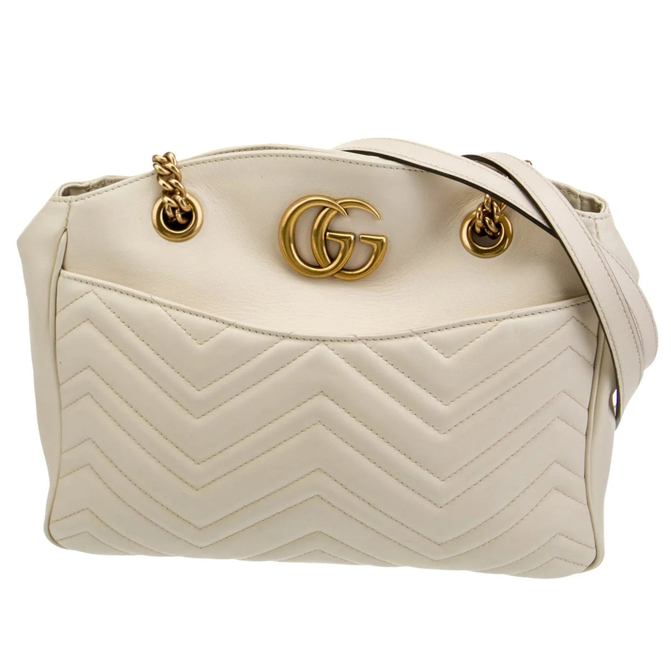 GG Marmont Chain Tote Matelasse Leather Medium Twins