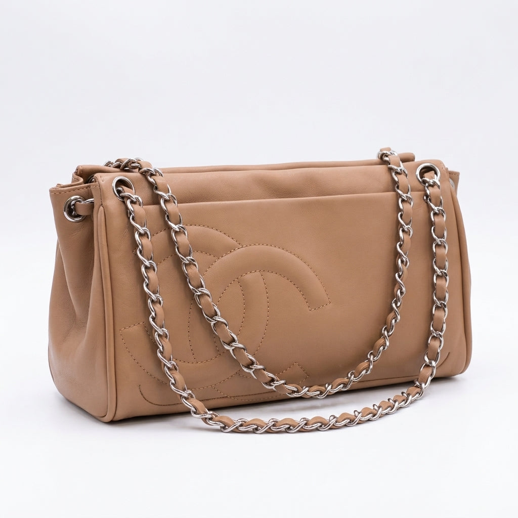 Diagonal CC Ligne Accordion Shoulder Bag Lambskin Twins LDJ6029