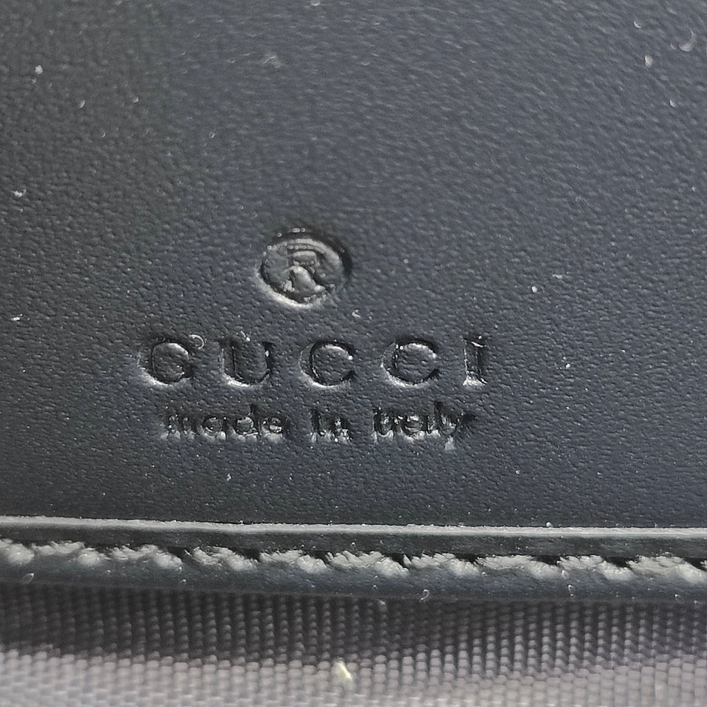 Guccissima Signature Dorian Zip Around Wallet Black