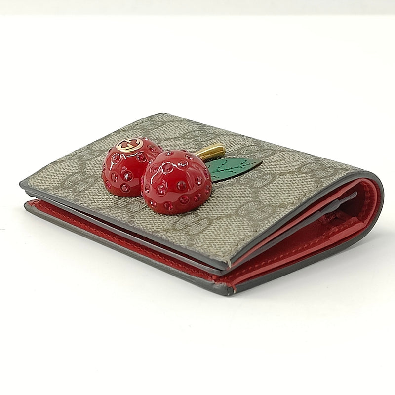 GG Supreme Card Case Wallet with Cherries