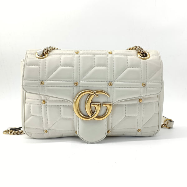 GG Marmont Flap Bag Studded Matelasse Leather Medium