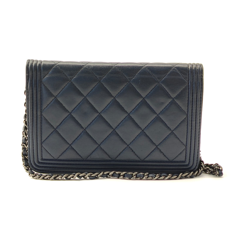 Boy Wallet on Chain Quilted Lambskin