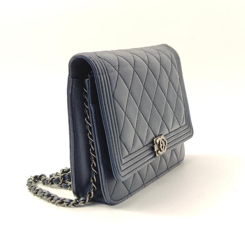 Boy Wallet on Chain Quilted Lambskin