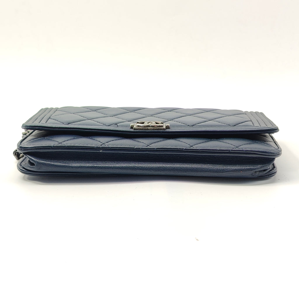 Boy Wallet on Chain Quilted Lambskin