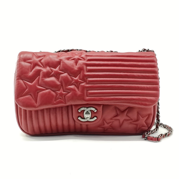 Paris-Dallas Flap Bag Embossed Lambskin Jumbo