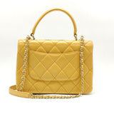 Trendy CC Top Handle Bag Quilted Lambskin Small