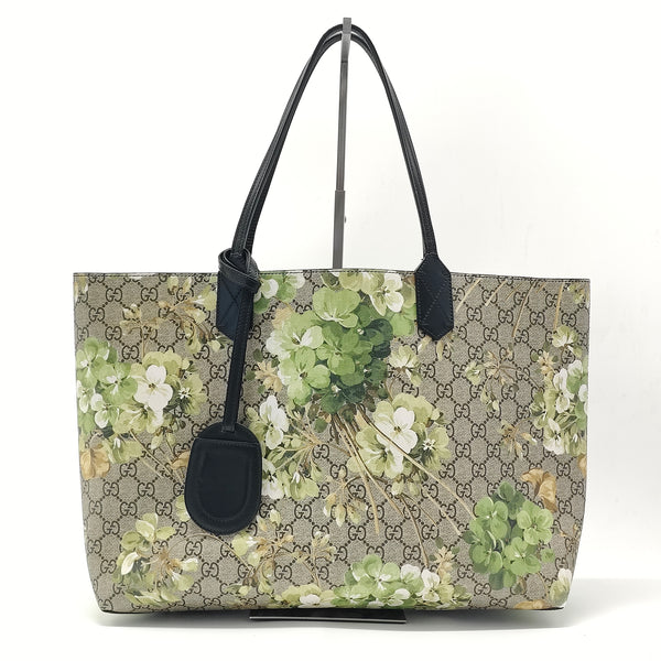 Reversible Tote Blooms GG Print Leather Medium