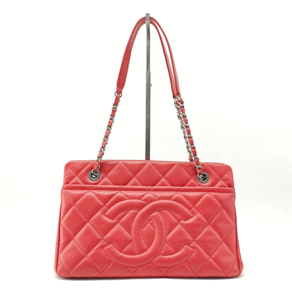 Timeless CC Soft Tote Quilted Caviar Medium