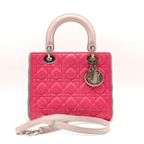 Tricolor Lady Dior Bag Cannage Quilt Lambskin Medium