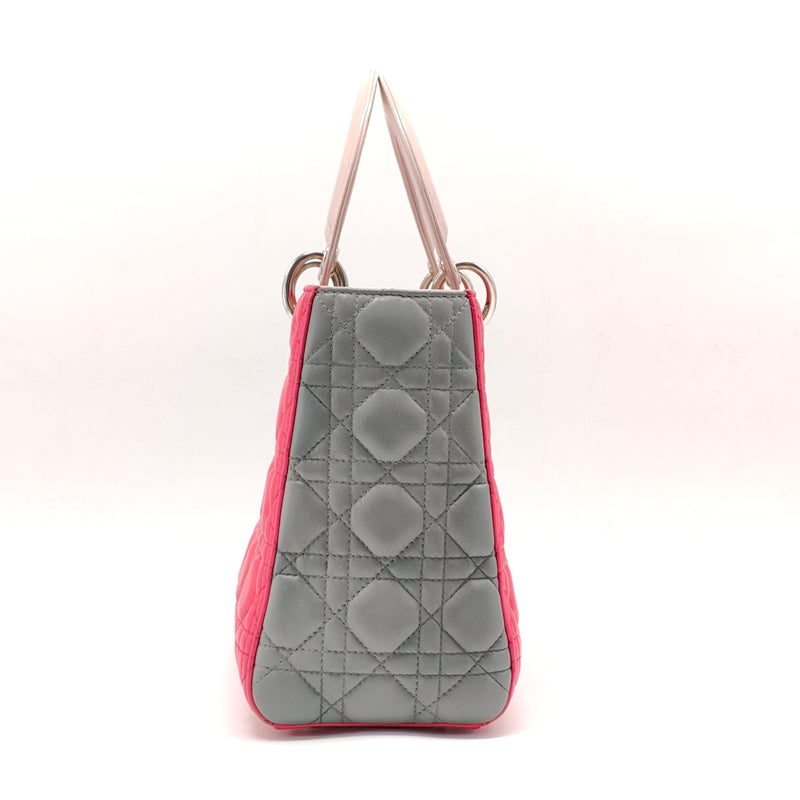 Tricolor Lady Dior Bag Cannage Quilt Lambskin Medium