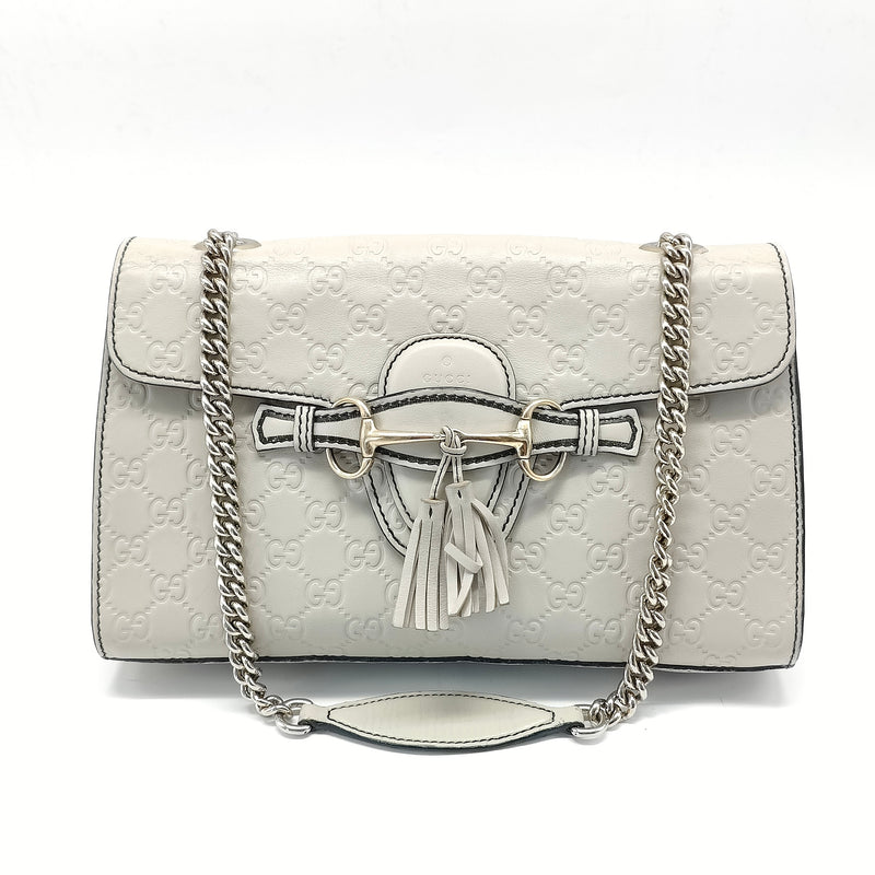 Emily Chain Flap Bag Guccissima Leather