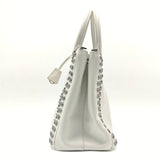 Galleria Double Zip Tote Studded Vernice Saffiano Leather