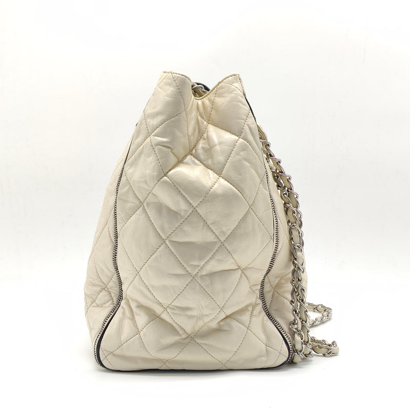 North South Mademoiselle Lock Tote Quilted Calfskin