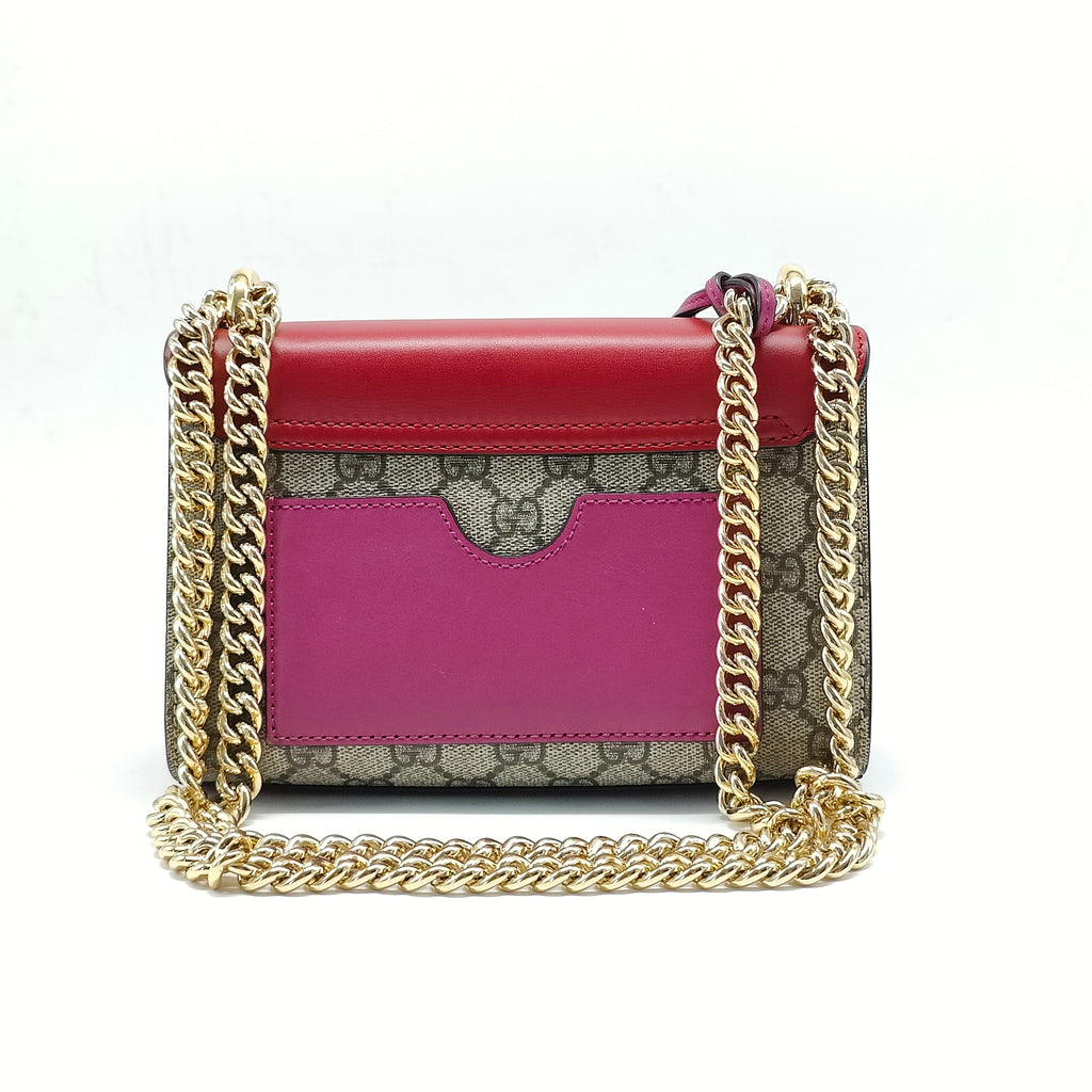 Padlock Shoulder Bag GG Coated Canvas and Leather