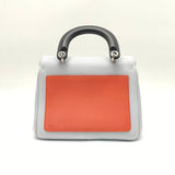 Patent Smooth Calfskin Mini Be Dior Flap Orange Light Blue