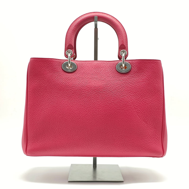 Dior Pink Pebbled Leather Medium Diorissimo Tote