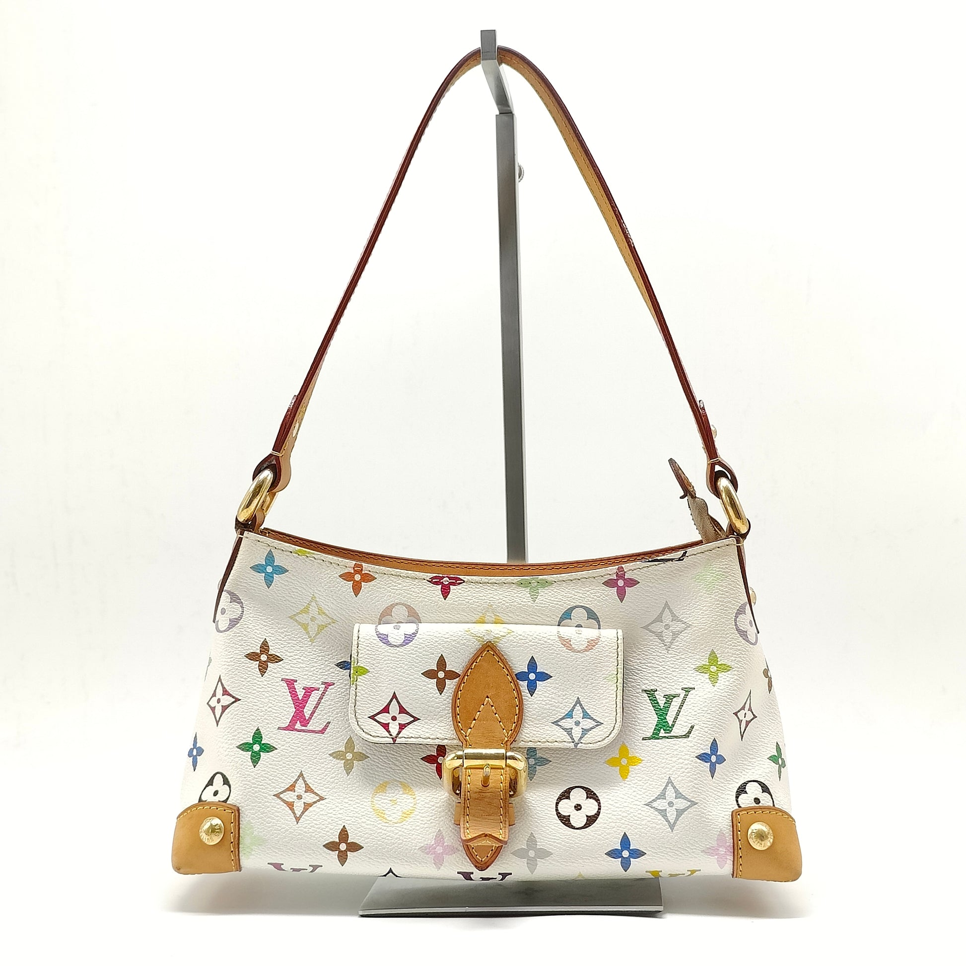Vintage Louis Vuitton Eliza White Multicolor Monogram Canvas Shoulder Bag