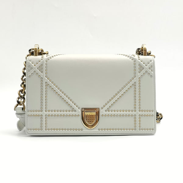 Diorama Flap Bag Studded Leather