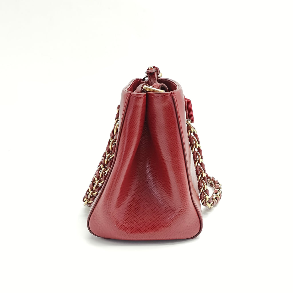 Printed Calfskin Mini Melike Shoulder Bag