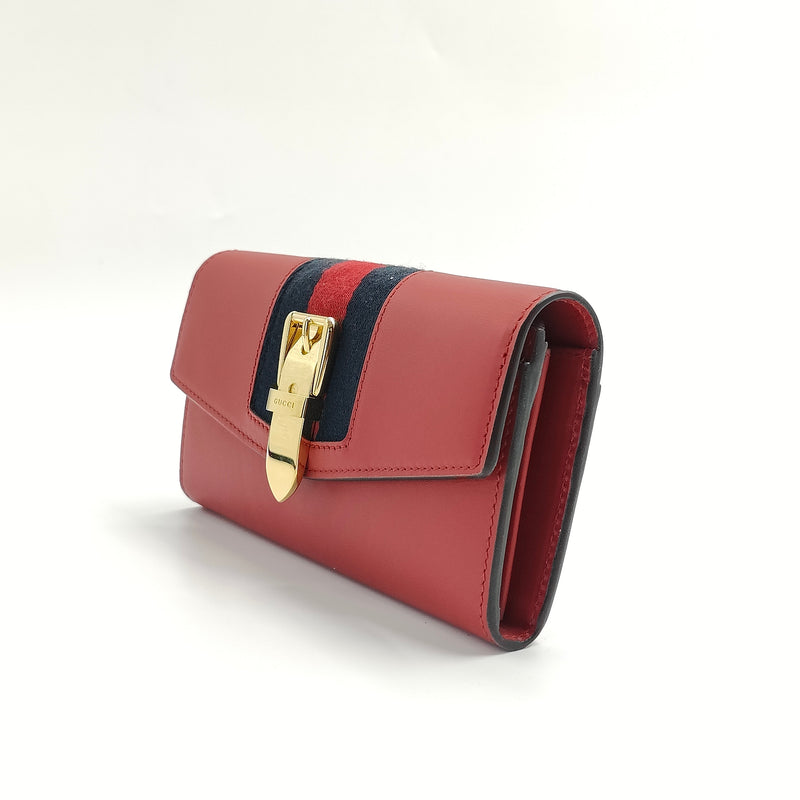 Sylvie Red Leather Continental Wallet