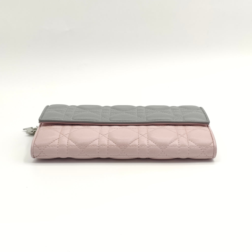 Lady Dior Wallet Cannage Quilt Lambskin