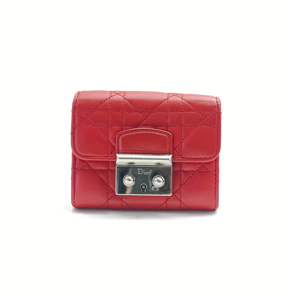 Lady Dior Wallet Cannage Quilt Lambskin