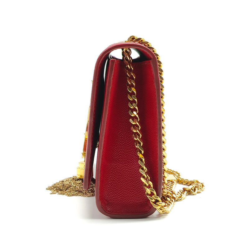 Grain De Poudre Small Monogram Kate Satchel Red