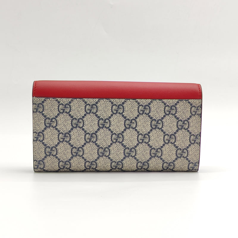 Bow Continental Wallet GG Coated Canvas and Leather