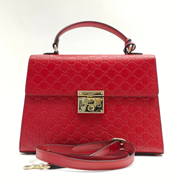 Padlock Top Handle Bag Guccissima Leather Medium