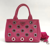 Canapa Convertible Tote Grommet Embellished Canvas Mini