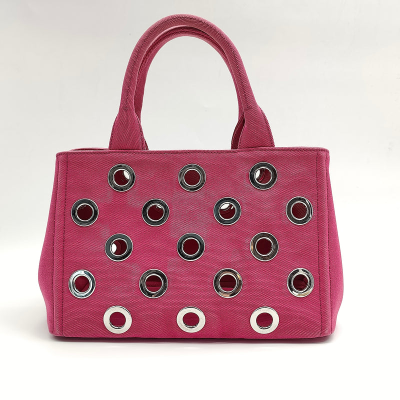 Canapa Convertible Tote Grommet Embellished Canvas Mini