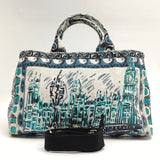 Prada Multicolor Printed Canapa Canvas Tote