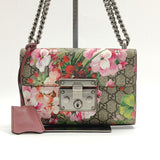 Padlock Shoulder Bag Blooms Print GG Coated Canvas Small