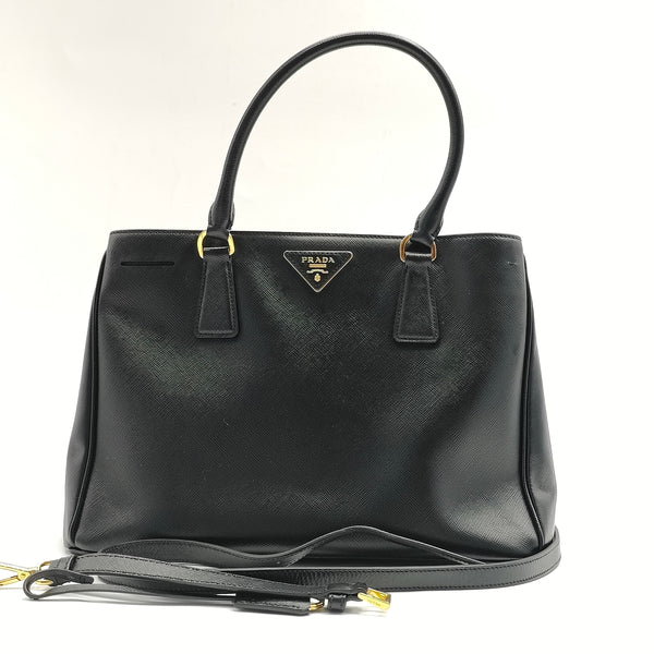 Double Zip Lux Tote Saffiano Leather Small