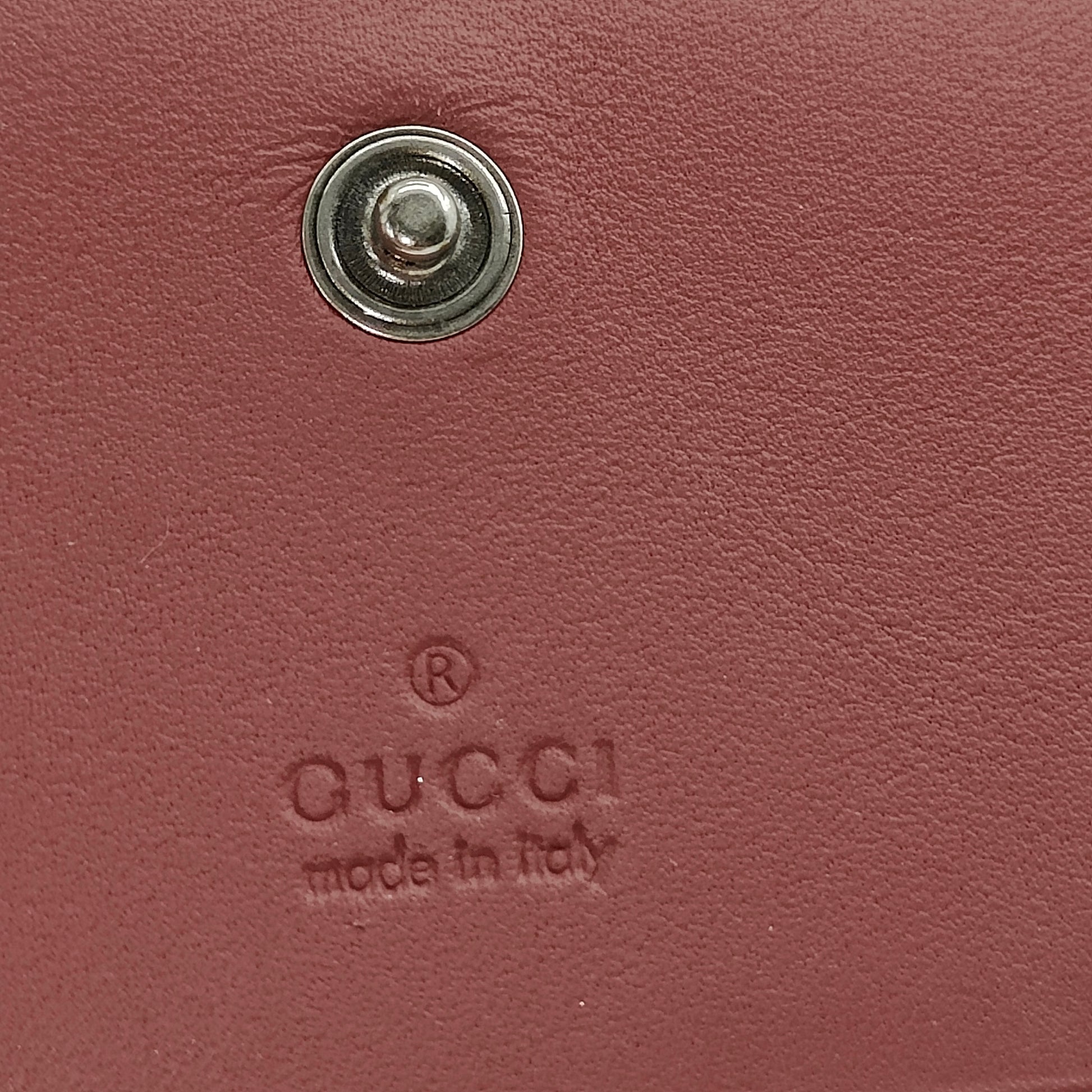 GG Supreme Monogram Blooms Card Holder Wallet