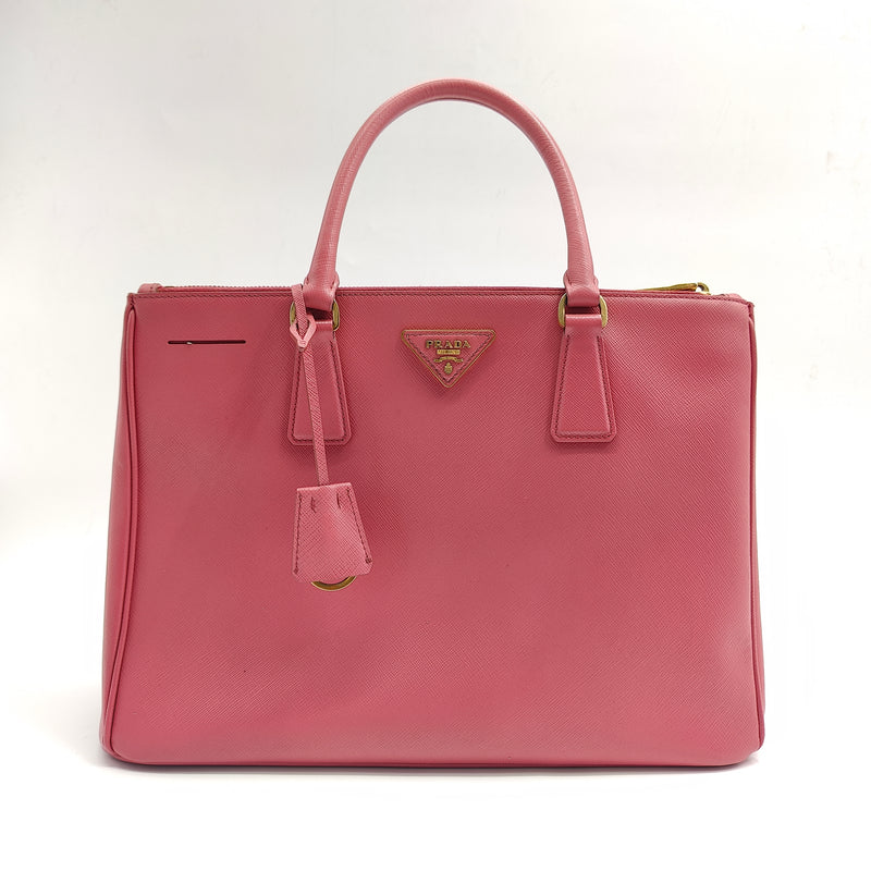 Double Zip Lux Tote Saffiano Leather Large