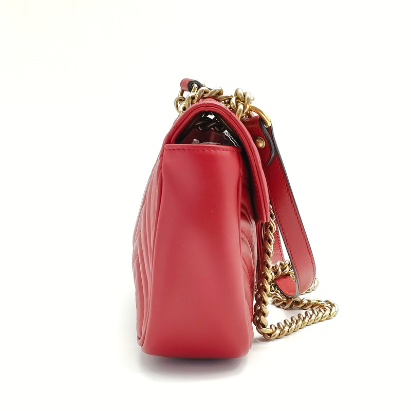 GG Marmont Flap Bag Matelasse Leather Small