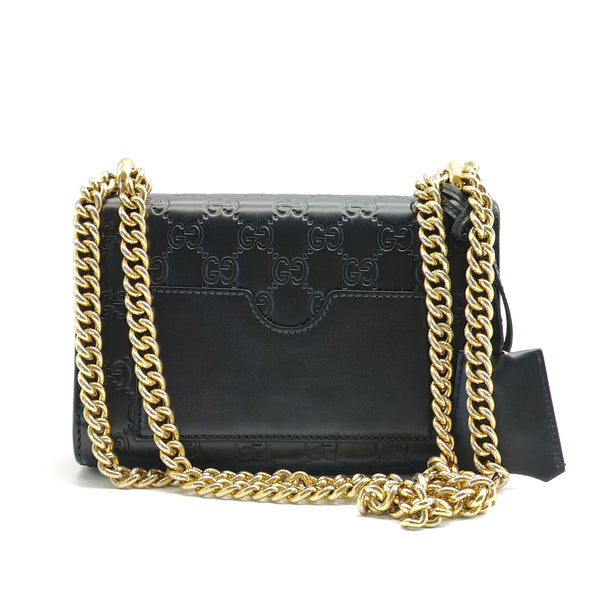 GG Signature Small Padlock Shoulder Bag