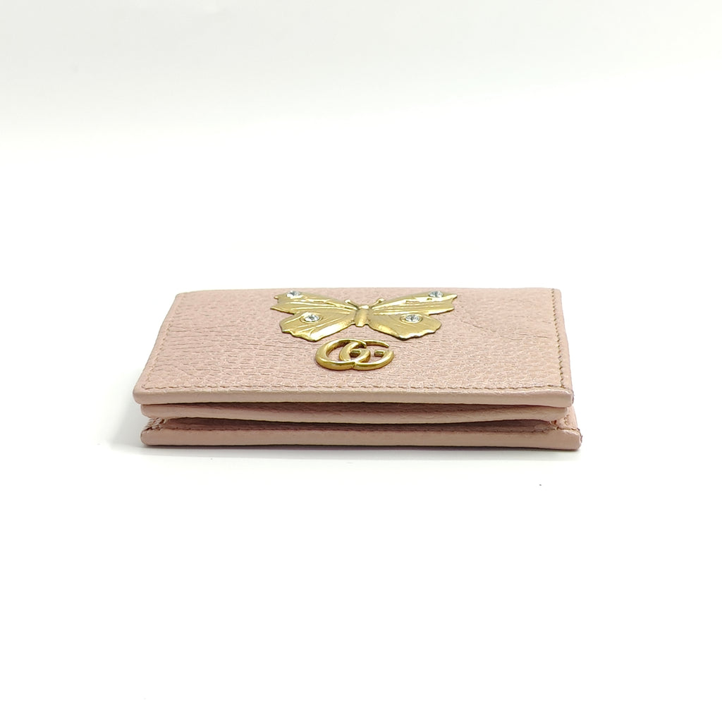 GG Marmont Flap Card Case Embellished Leather