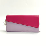 Diorissimo Rencontre Bicolor Chain Wallet Leather