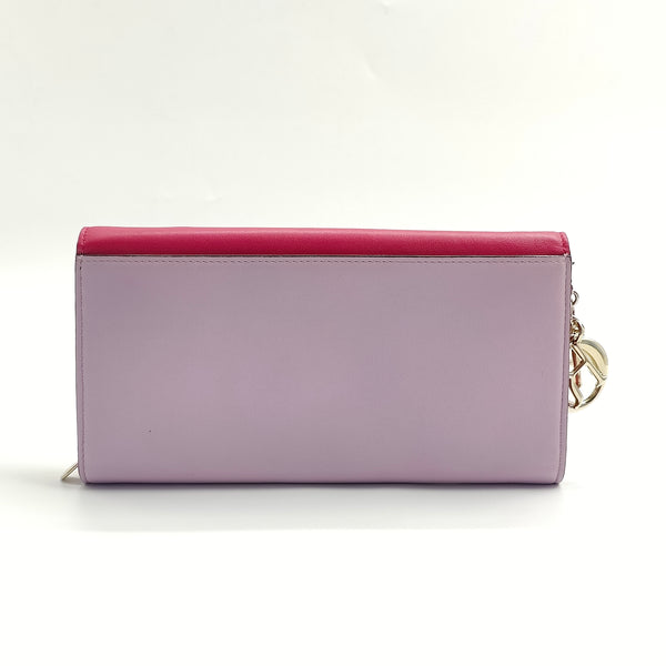 Diorissimo Rencontre Bicolor Chain Wallet Leather