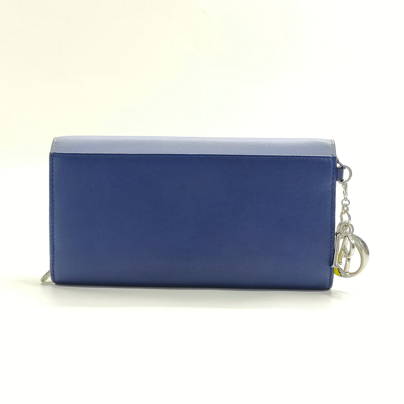 Diorissimo Rencontre Bicolor Chain Wallet Leather